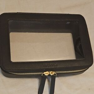 Truffle Black Clarity Jetset Large, Travel Bag with Gold Accents